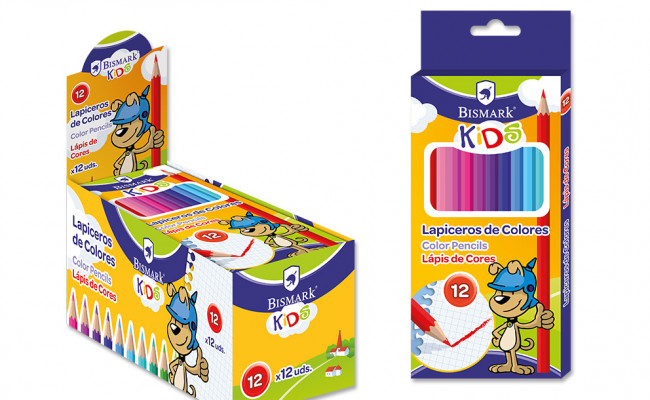 LAPICEROS 12 COLORES BISMARK KIDS