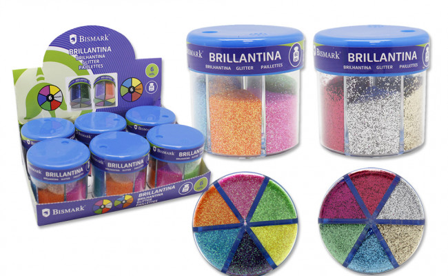 BOTE BRILLANTINA MANUALIDADES 6 COLORES 60 GRS