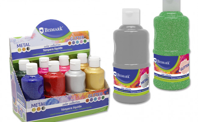 TEMPERA  LIQUIDA 250 ML COLORES GLITTER/METAL