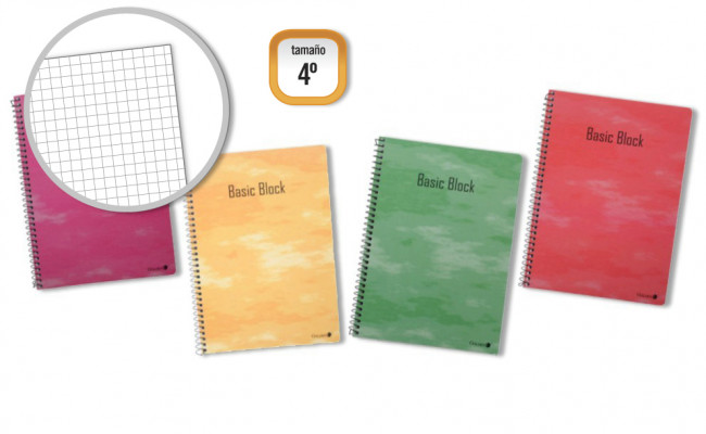 CUADERNO CUADRO CUARTILLA 80 H 4*4