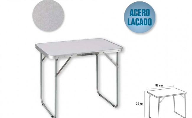 MESA ACERO 80x60x70 cm