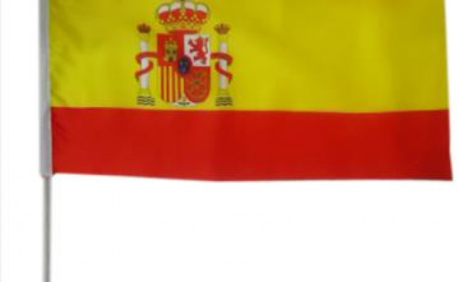 Bandera España C/palo 60x90 Cm