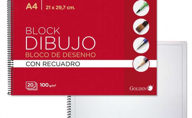 GOLDEN CUADERNO DE DIBUJO A4 PICTURE C/RECUADRO