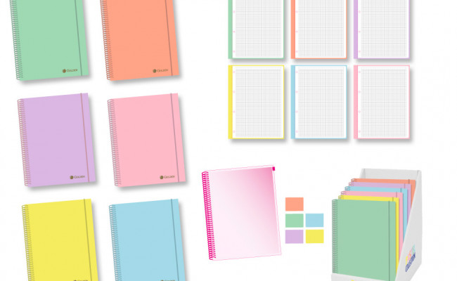 CUADERNO PASTEL SOFT A4, 120H. 90 GRS. MICROPERF.