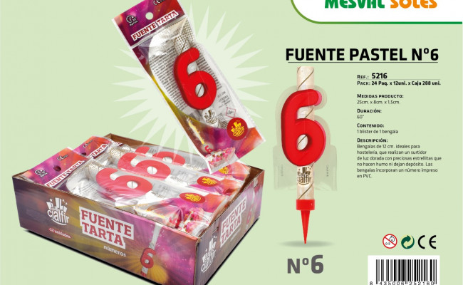 FUENTE PASTEL Nº6