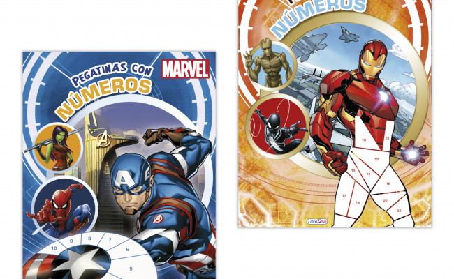 PEGATINAS CON Nº MARVEL
