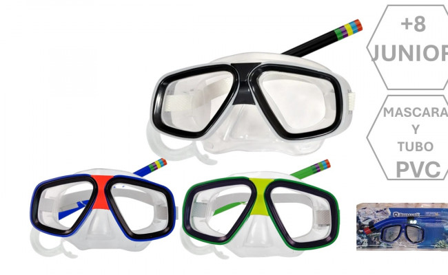 CONJUNTO BUCEO PVC JUNIOR CORAL