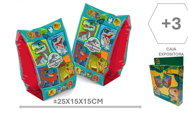 REF I5787 .MANGUITOS PVC 25*15CM JURASSIC