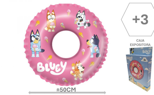 REF  I7083. CIRCULAR INFANTIL PVC 50 CM BLUEY PINK
