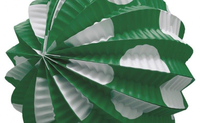 PAQUETE 12 FAROLILLOS VERDE C/LUNARES BLANC.GRAND