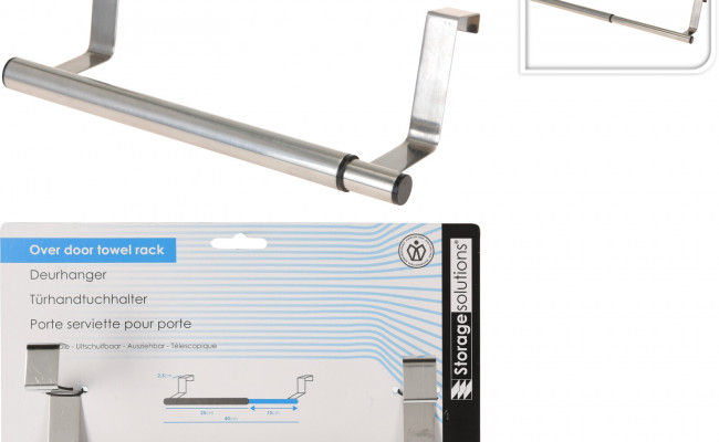 PERCHA INOX PUERTA 40 CM