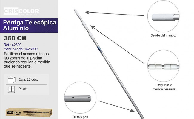 PERTIGA TELESCOPICA 360CM