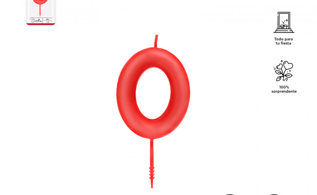 VELA Nº0 ROJA 6CM CERA
