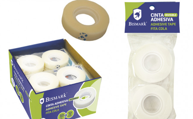 CINTA ADHESIVA INVISIBLE 33X12 mm. 2 UDS.