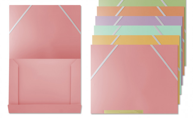 PP PASTEL CARPETA GOMAS Y SOLAPAS A4