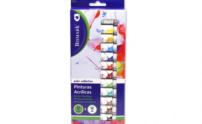 SET PINTURAS ACRILICAS TUBOS 12 COLORES X 12 ML