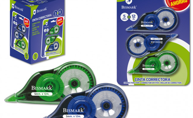 CINTA CORRECTORA BISMARK 12 M. PACK AHORRO 3 UDS