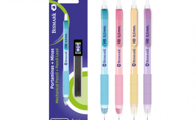 PORTAMINAS BISMARK C/MINAS 0.5 mm PASTEL