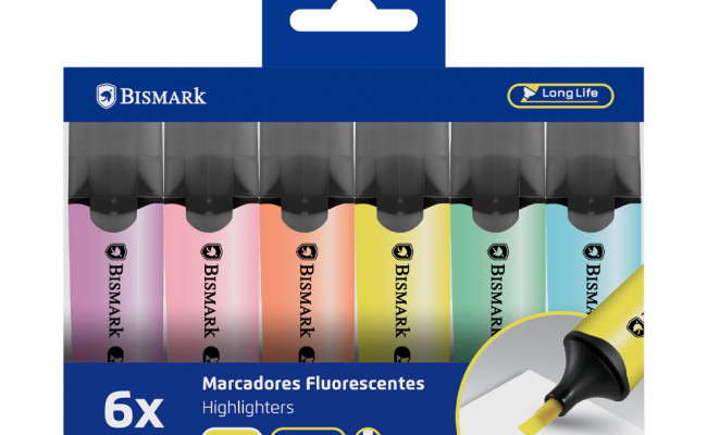 MARCADOR FLUORESCENTE 6 COLORES
