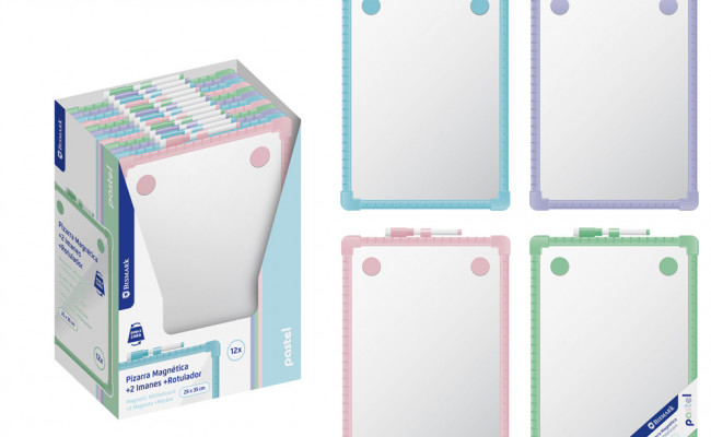 PIZARRA MAGNETICA PASTEL DOB CARA C/2 IMAN ROTULAD