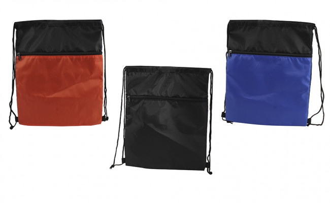 MOCHILA CUERDAS BICOLOR C/CREMALLERA